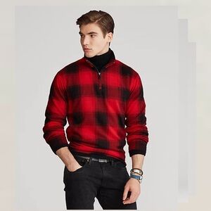 Polo Ralph Lauren Red and Black Buffalo Check Pullover